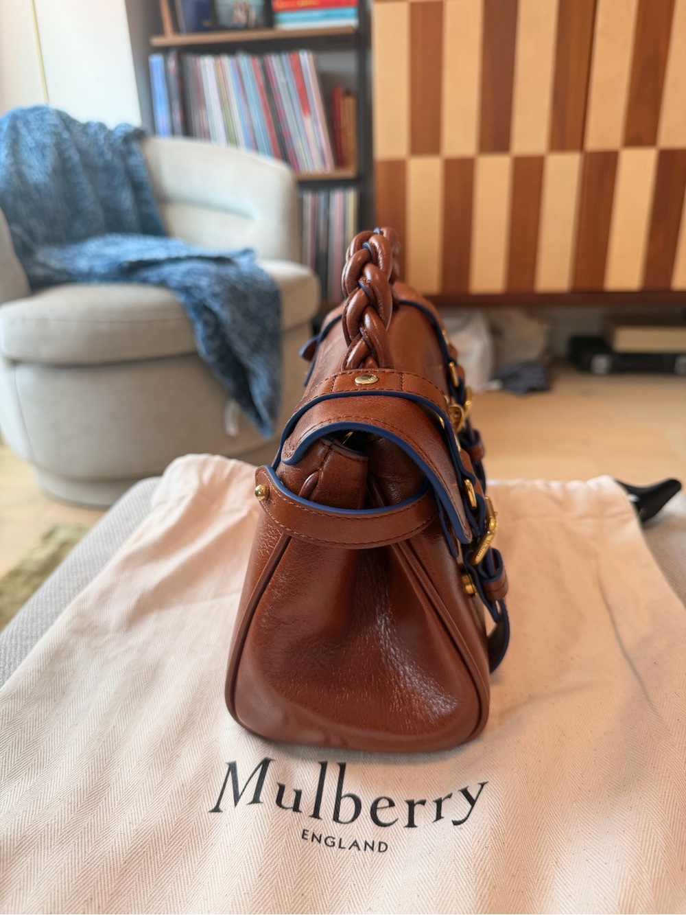 Mulberry Mini Alexa Oak and Blue - Picture 4 of 8